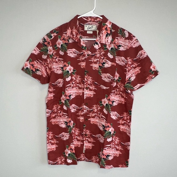 Grayers Red White Tropical Floral Camp Collar Shirt Medium NEW Bali Ha’i Hawaii - Picture 11 of 11